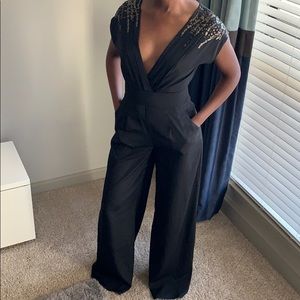 Wide leg pant jumpsuit